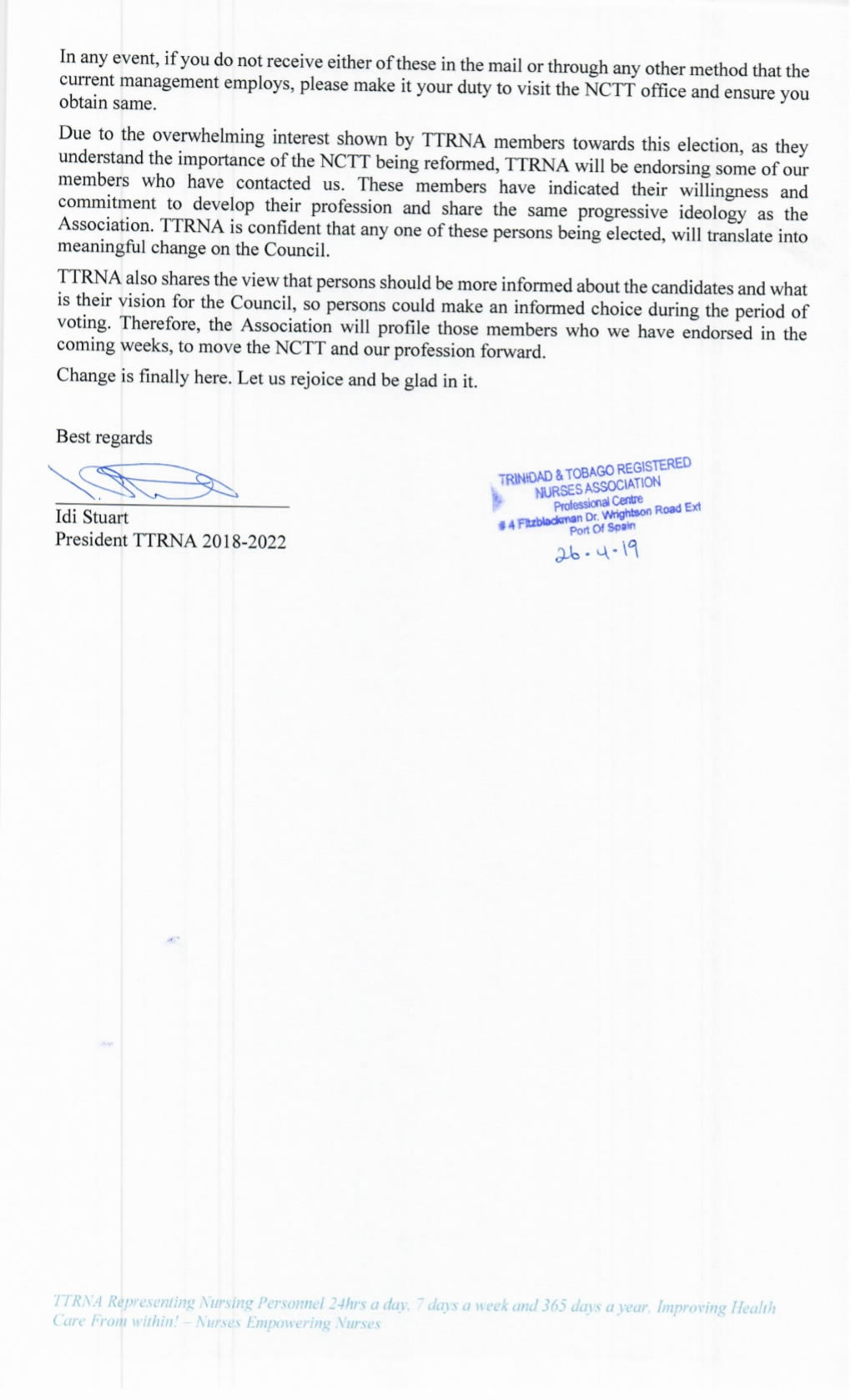 Nurses Council Elections Memo pg2