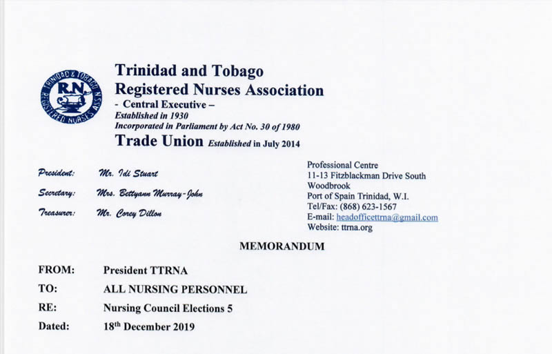 Nursing Counsil Election 5 Dec 2019