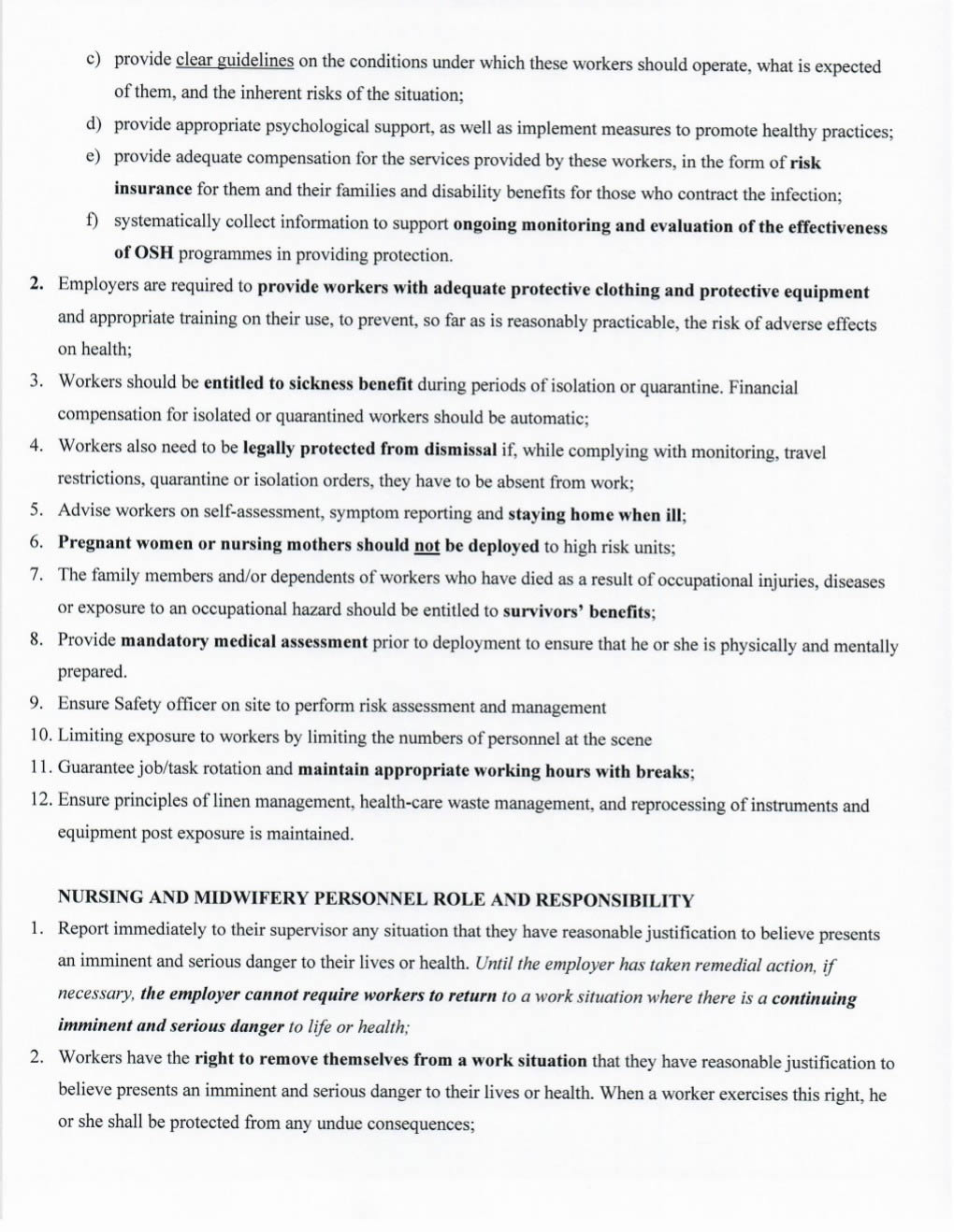 Memorandum COVID 19 Update 1 2