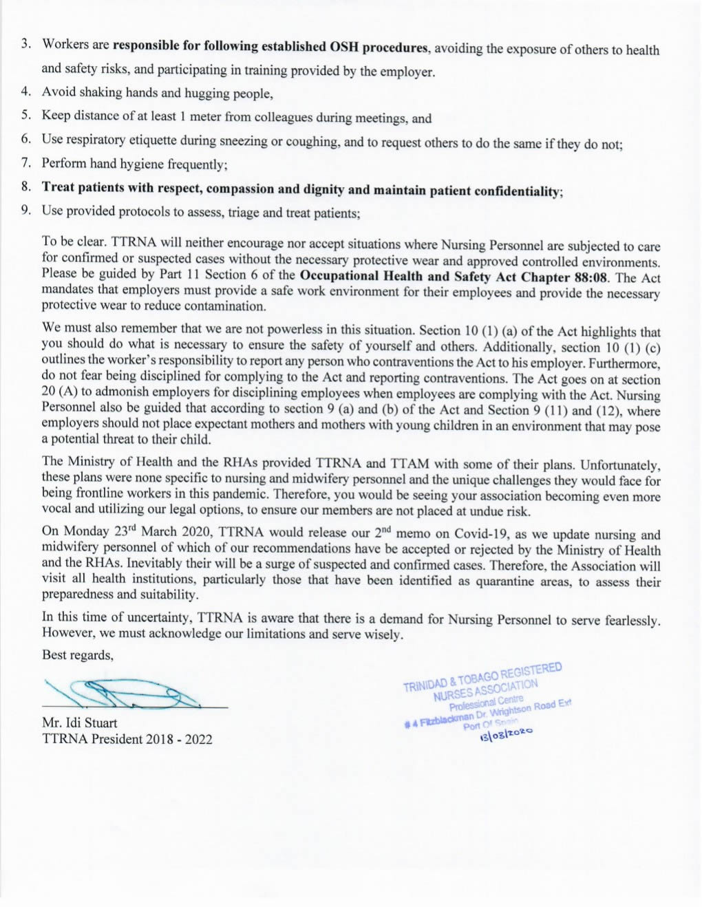 Memorandum COVID 19 Update 1 3